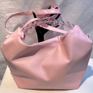 Juicy Couture Pink Shoulder Bag with Ruched Design